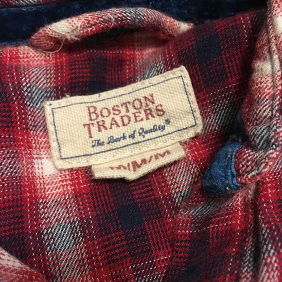 Boston Traders Long Cotton Plaid Button Down Shirt - Picture 10 of 16